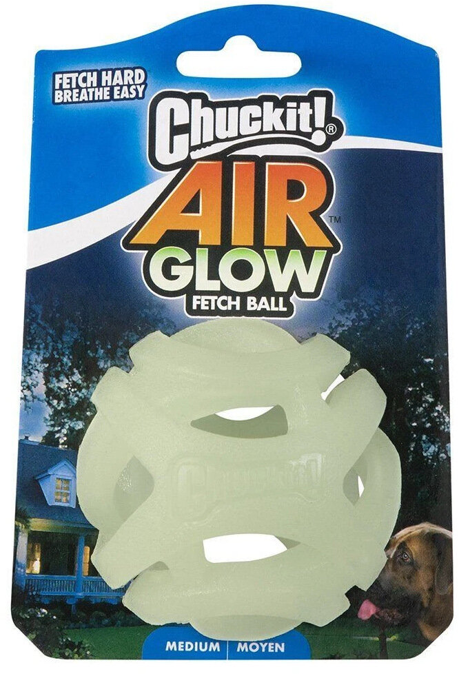 Chuckit! Air Glow Ball děrovaný svíticí míček – Medium 6,4 cm