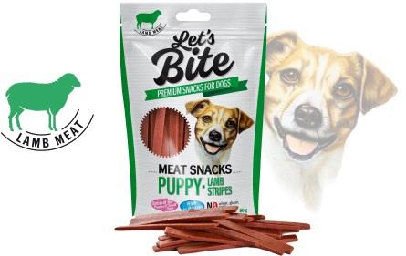 Brit Let's Bite Meat Snacks Puppy Lamb Stripes 80g