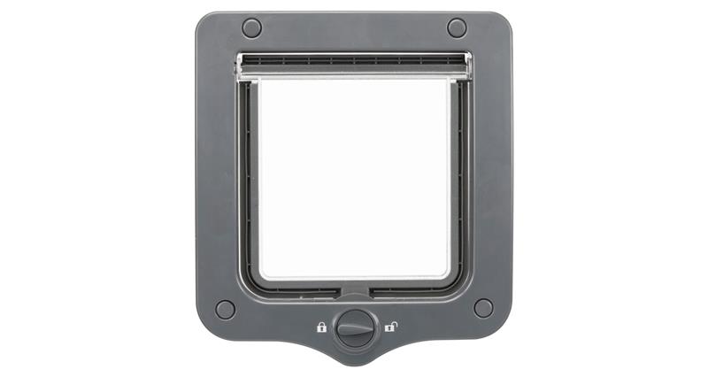 Průchozí dvířka pro kočku, 2-cestná, 20x22cm, šedá