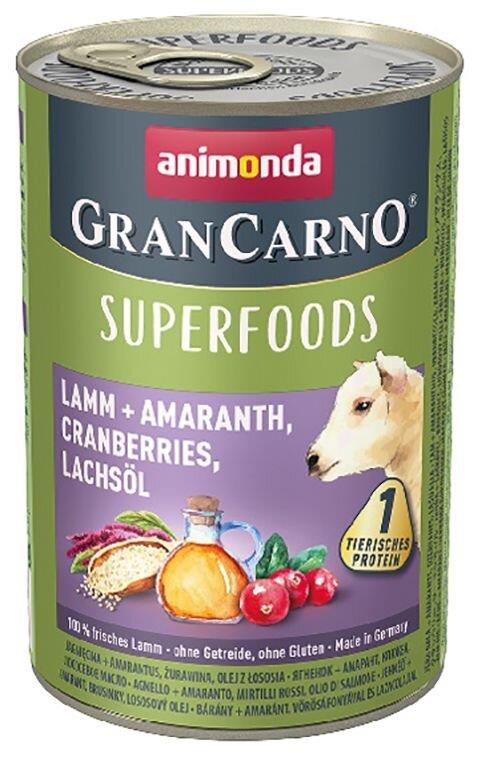 GRANCARNO Superfoods - jehněčí, amarant, brusinky, los.olej 400 g