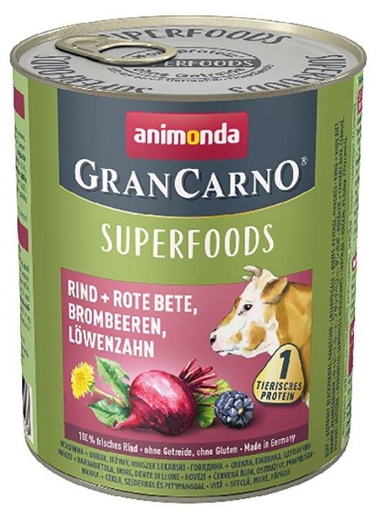 GRANCARNO Superfoods - hovězí, čv.řepa, ostružiny, pampeliška 800 g