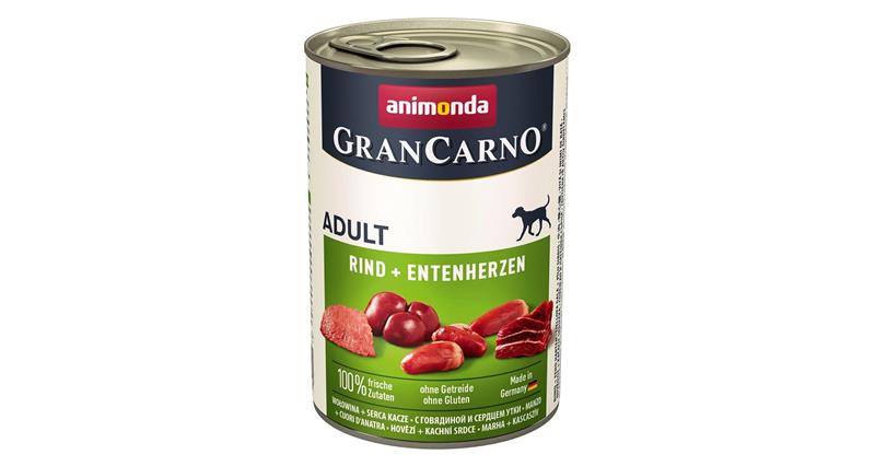 GRANCARNO Adult - hovězí, kachní srdce 400g