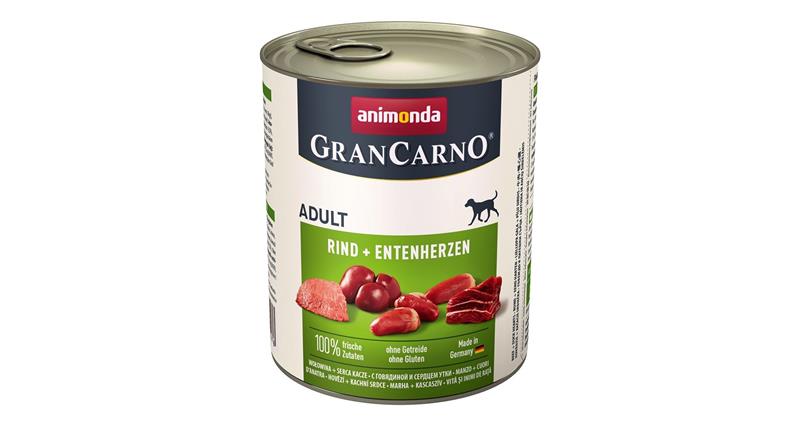 GRANCARNO Adult - hovězí, kachní srdce 800g