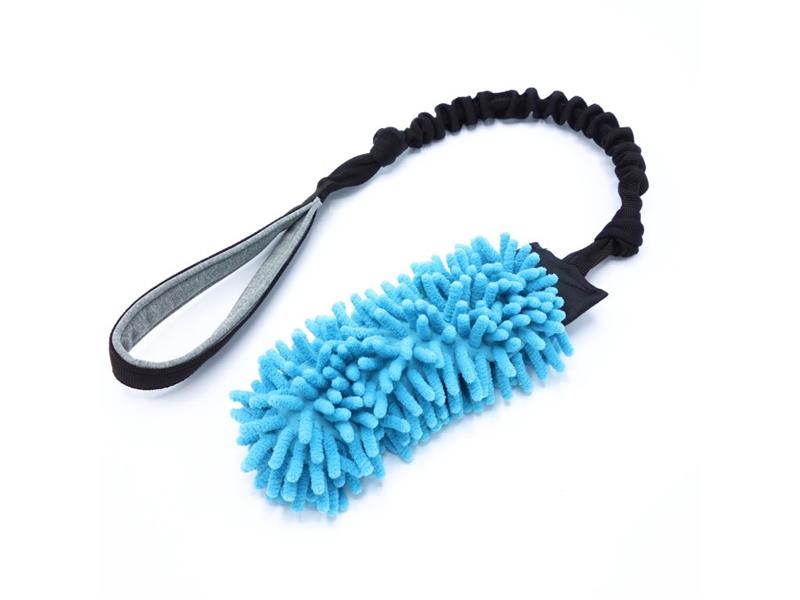 Pískací Potvůrky – Přetahovadlo pro psa – mop s amortizérem modrá