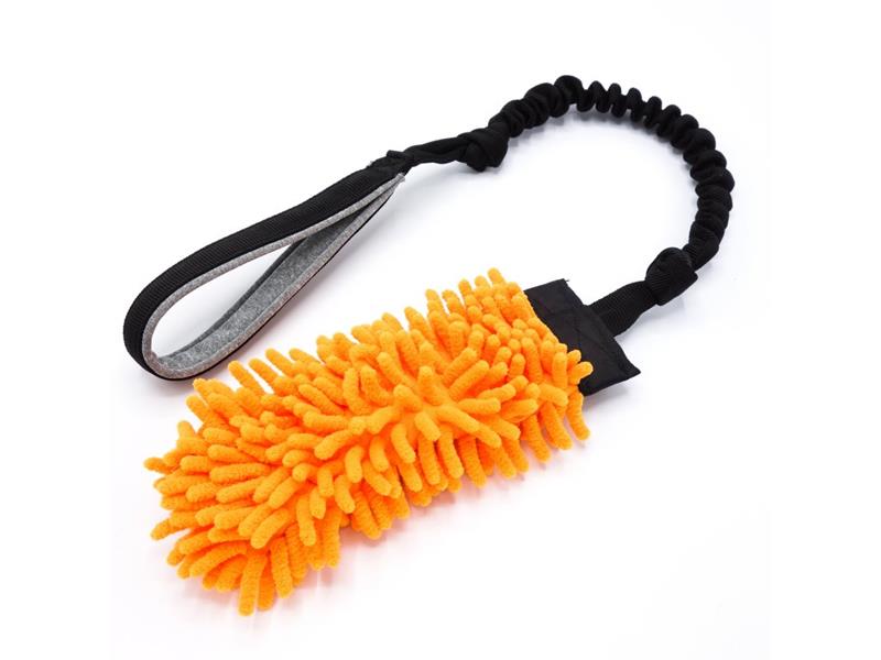 Pískací Potvůrky – Přetahovadlo pro psa – mop s amortizérem oranžová