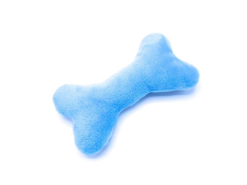 Pískací Potvůrky – Plyšová kostička pro psa – velká, pískací modrá