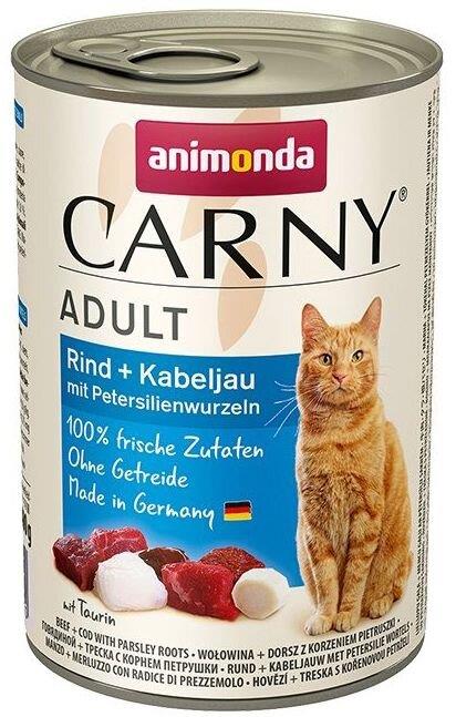 ANIMONDA konzerva CARNY Adult -hovězí, treska, petržel 400g