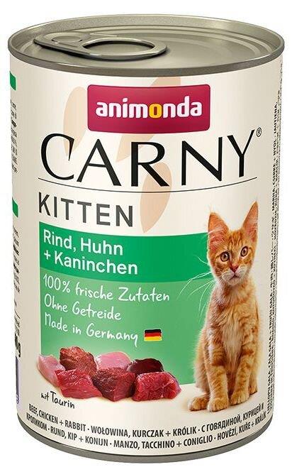 ANIMONDA konzerva CARNY Kitten - hovězí, kuře, králík 400g