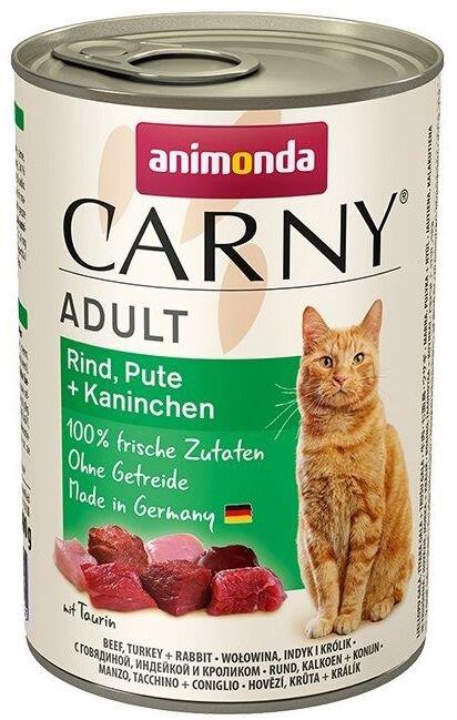 ANIMONDA konzerva CARNY Adult - hovězí, krůta, králík 400g