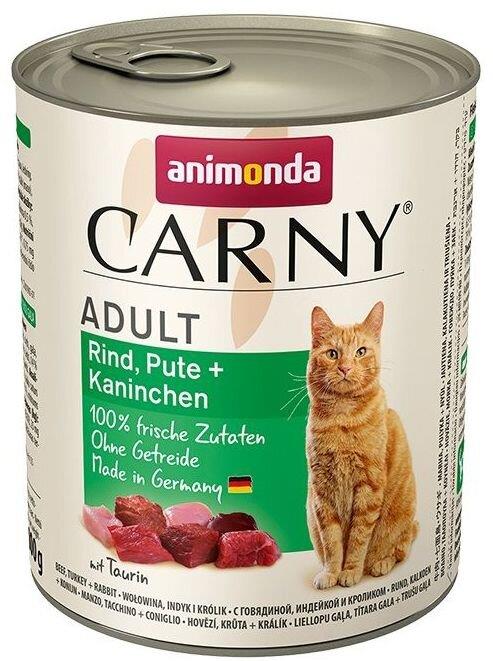 ANIMONDA konzerva CARNY Adult - hovězí, krůta, králík 800g