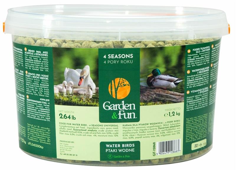 GARDEN FUN krmivo pro vodní ptáky kyblík 1,2 kg
