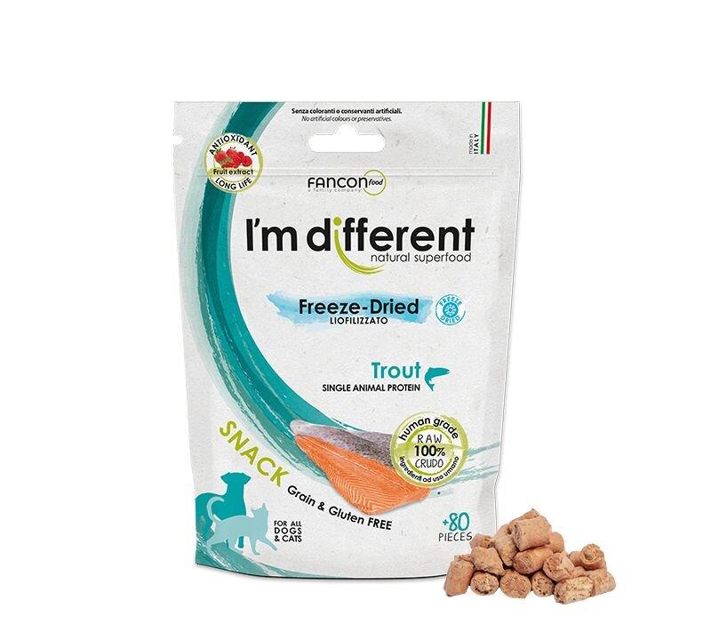 I´M DIFFERRENT SNACK pstruh - mrazem sušený pamlsek, 40g