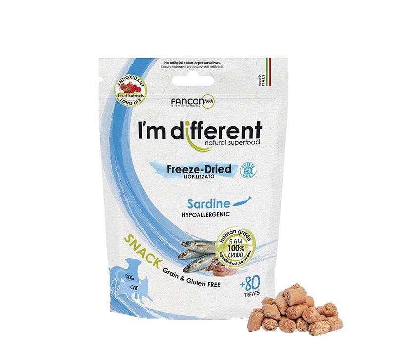 I´M DIFFERRENT SNACK sardinky - mrazem sušený pamlsek, 40g
