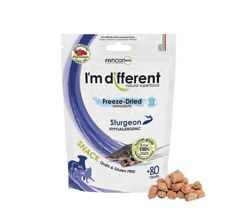 I´M DIFFERRENT SNACK jeseter - mrazem sušený pamlsek, 40g