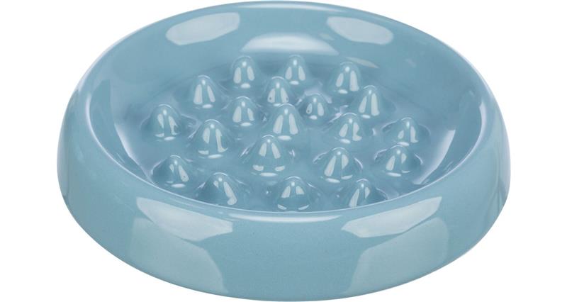 Slow Feed, keramická miska k pomalému krmení, 0.25 l/ø 18 cm, bílá