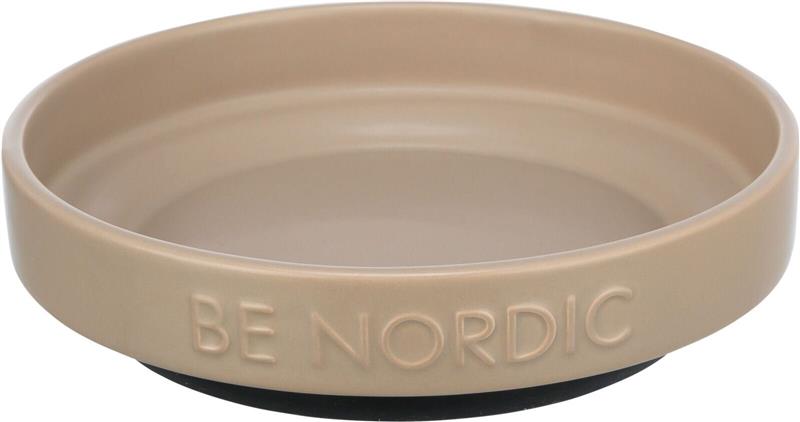 BE NORDIC keramická miska plytká, 0.3l / 16 cm, šedohnědá