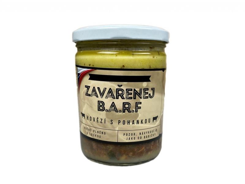 Zavařenej B.A.R.F. - Hovězí s pohankou 375g