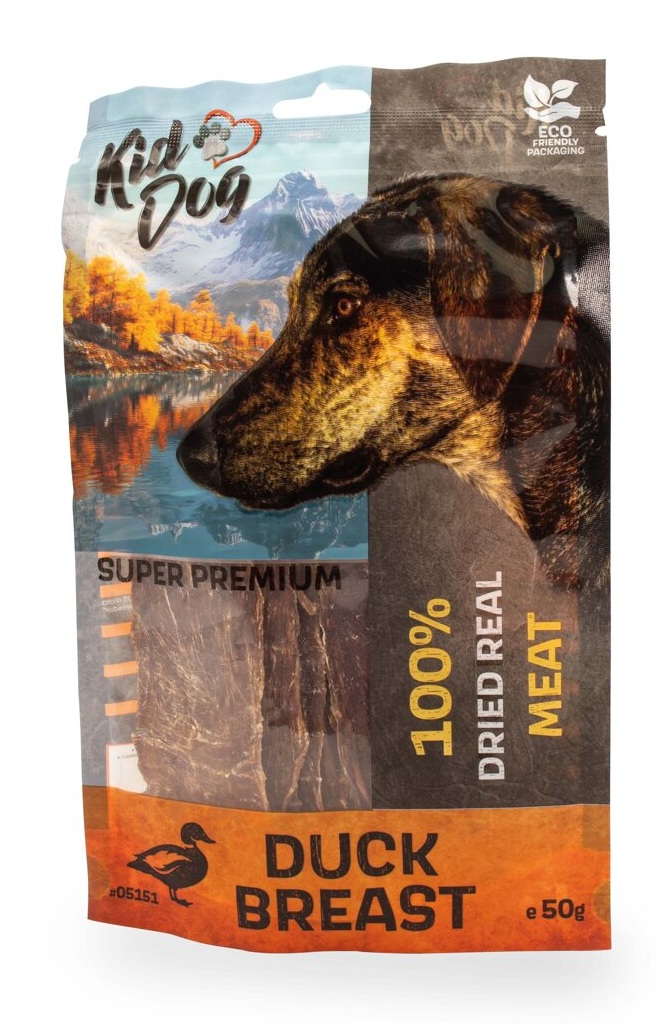 KIDDOG SUPER PREMIUM 100% kachní prsa - tenké plátky 50 g