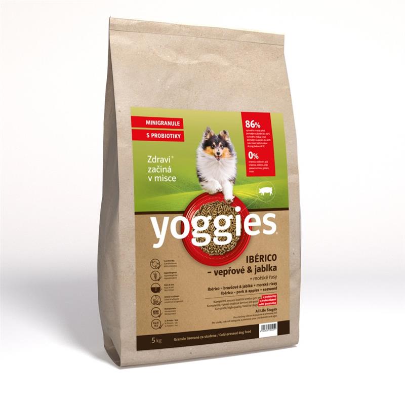Yoggies MINIGRANULE Ibérico vepřové maso s jablky lisované za studena s probiotiky 5kg