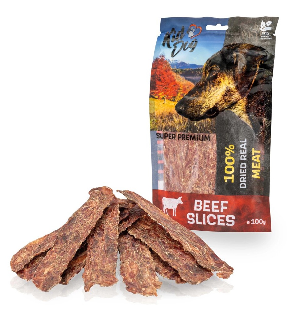 KIDDOG SUPER PREMIUM 100% hovězí maso v pásku bez aditiv 100 g