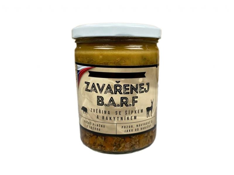 Zavařenej B.A.R.F. - Zvěřina se šípkem a rakytníkem 375g