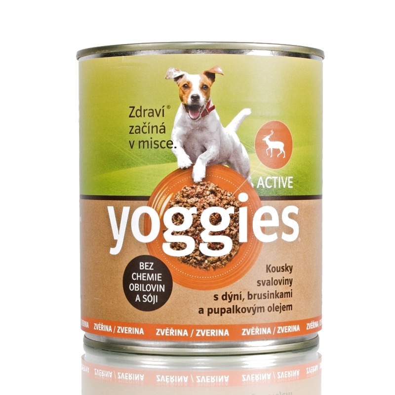 Yoggies zvěřinová konzerva pro psy s dýní a pupálkovým olejem 800g
