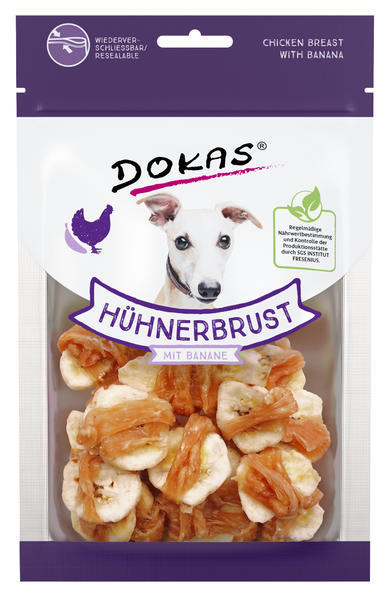 Dokas - Kuřecí prsa s banánem 70 g