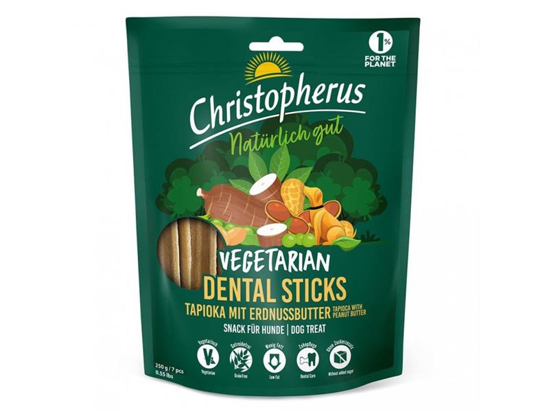 Christopherus Dentální tapioková tyčinka s arašídovým máslem 250 g