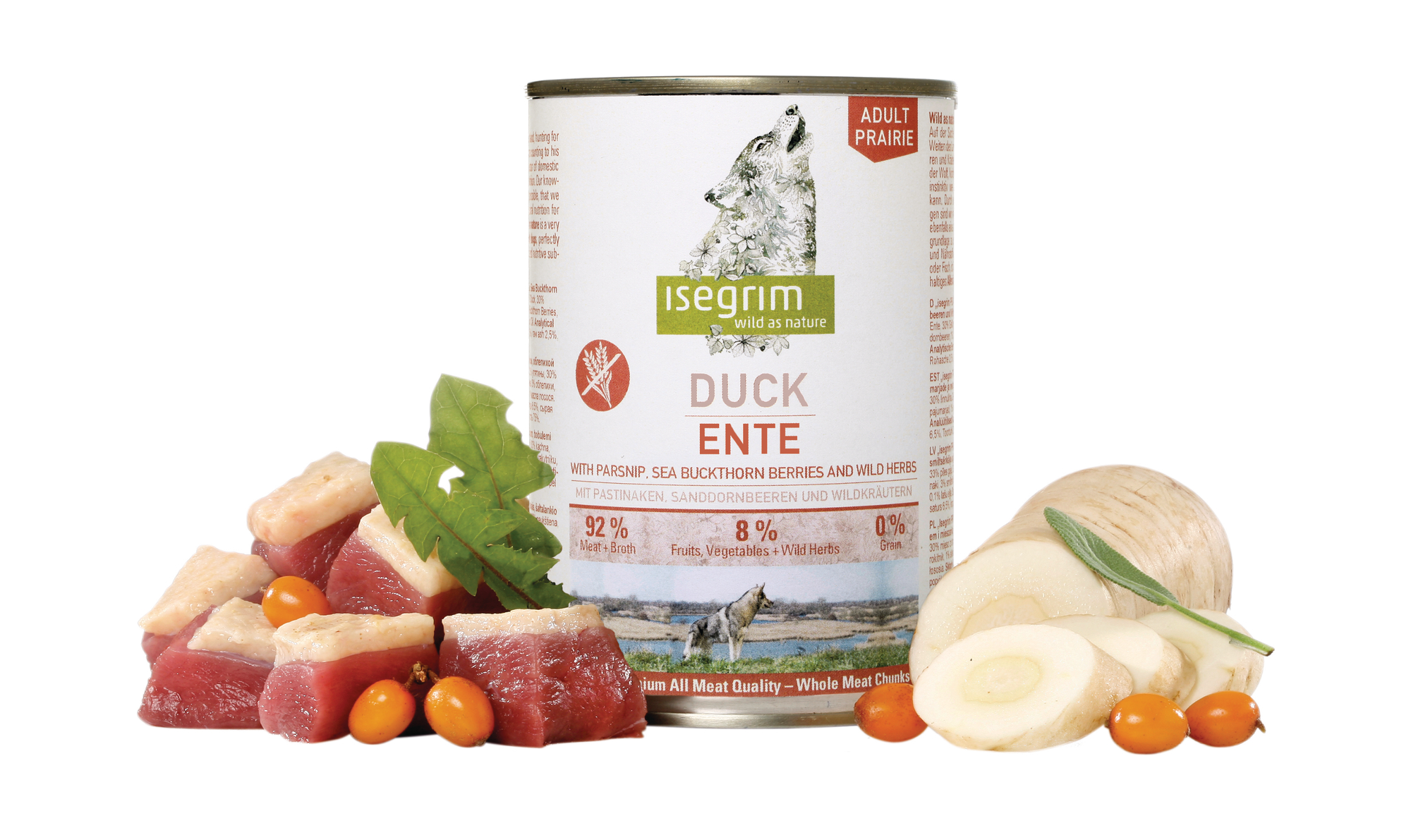 ISEGRIM Adult Prairie: Kachna s pastinákem, rakytníkem a bylinkami 800 g