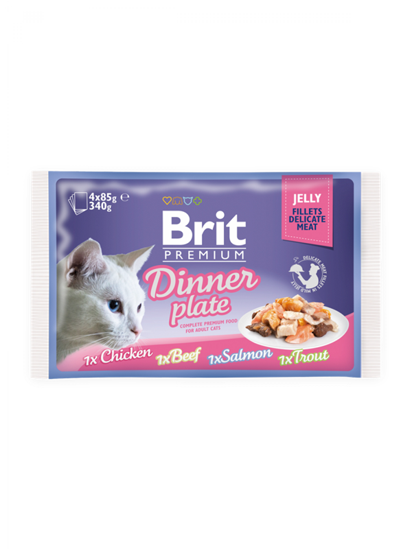 Brit Premium Cat kapsičky Dinner Plate Jelly 340gr.