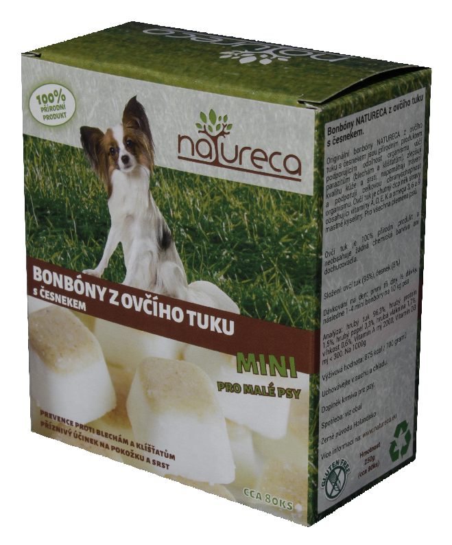 Pochoutka Bonbóny z ovčího tuku s česnekem Mini 250g