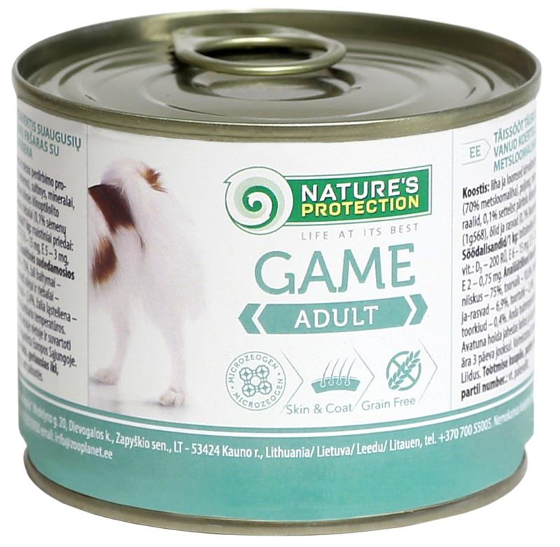 Nature's Protection Dog konz.Adult zvěřina 200 g