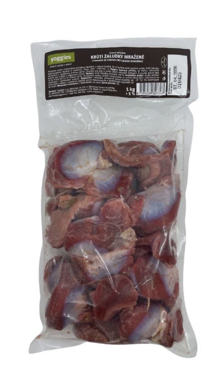 Yoggies B.A.R.F. Krůtí žaludky 1kg