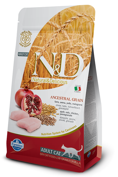 N&D LG CAT Adult Chicken & Pomegranate 300g