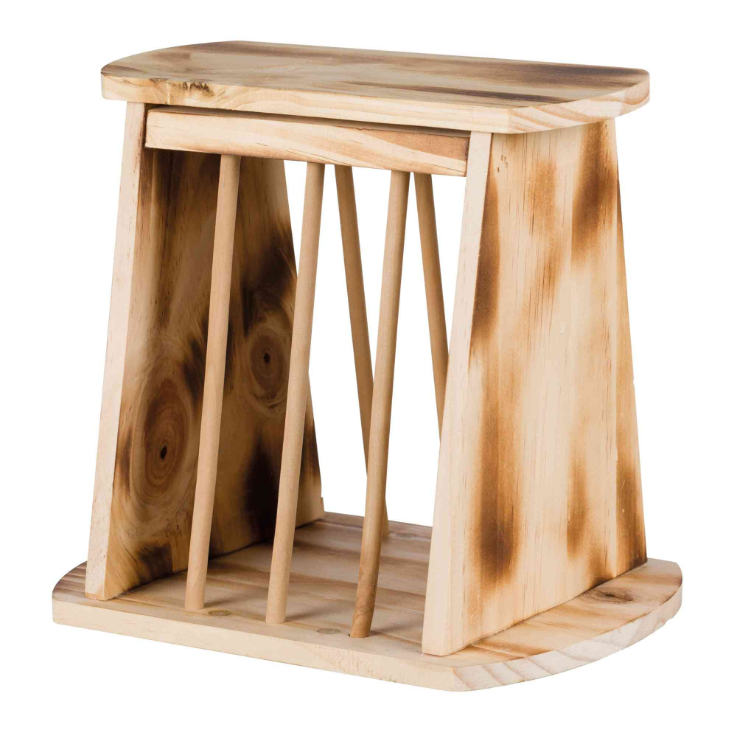 Samostatně stojící krmítko na seno, dřevěné 25 x 22 x 18 cm