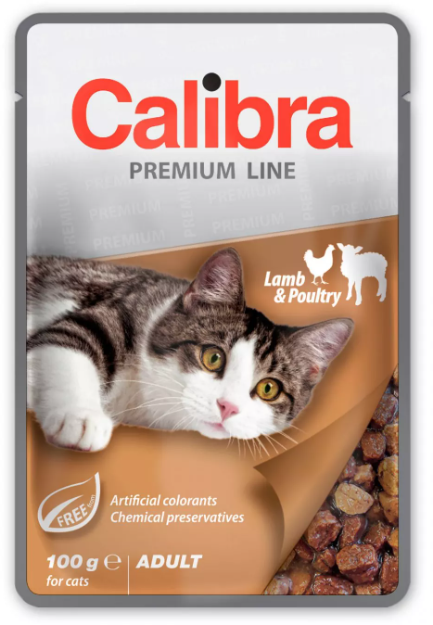 Calibra Cat kapsa Premium Adult Lamb & Poultry 100g