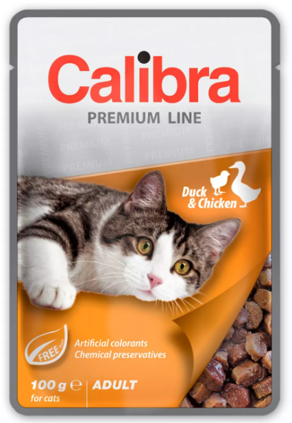 Calibra Cat kapsa Premium Adult Duck & Chicken 100g