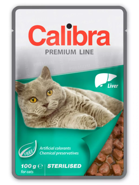 Calibra Cat kapsa Premium Sterilised Liver 100g