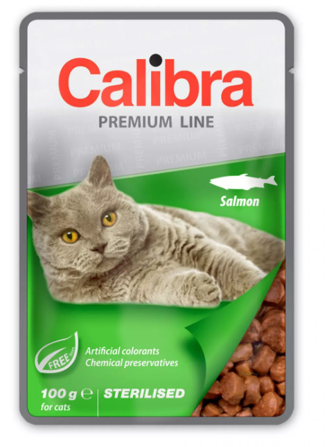 Calibra Cat kapsa Premium Sterilised Salmon 100g