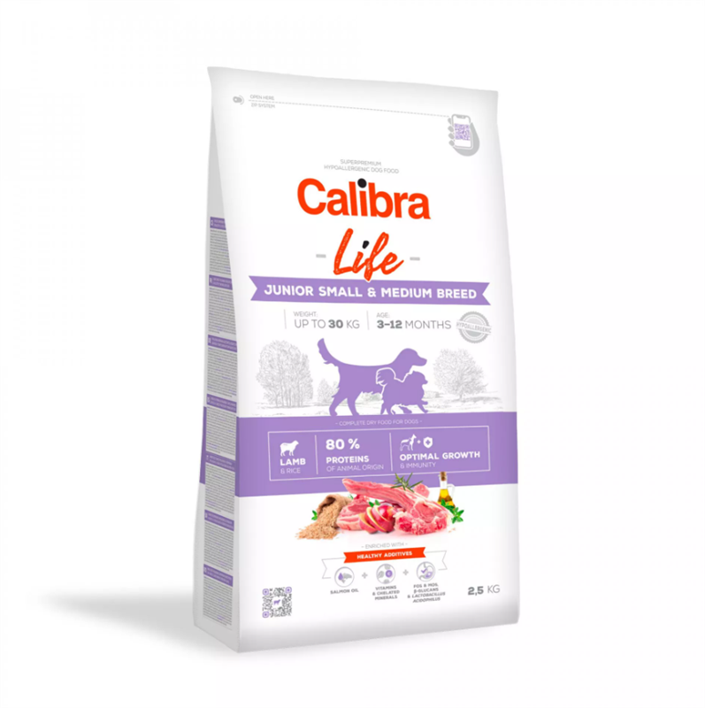 Calibra Dog Life Junior Small&Medium Breed Lamb 2,5 kg