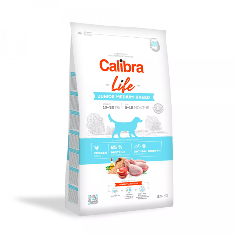 Calibra Dog Life Junior Medium Breed Chicken 2,5 kg