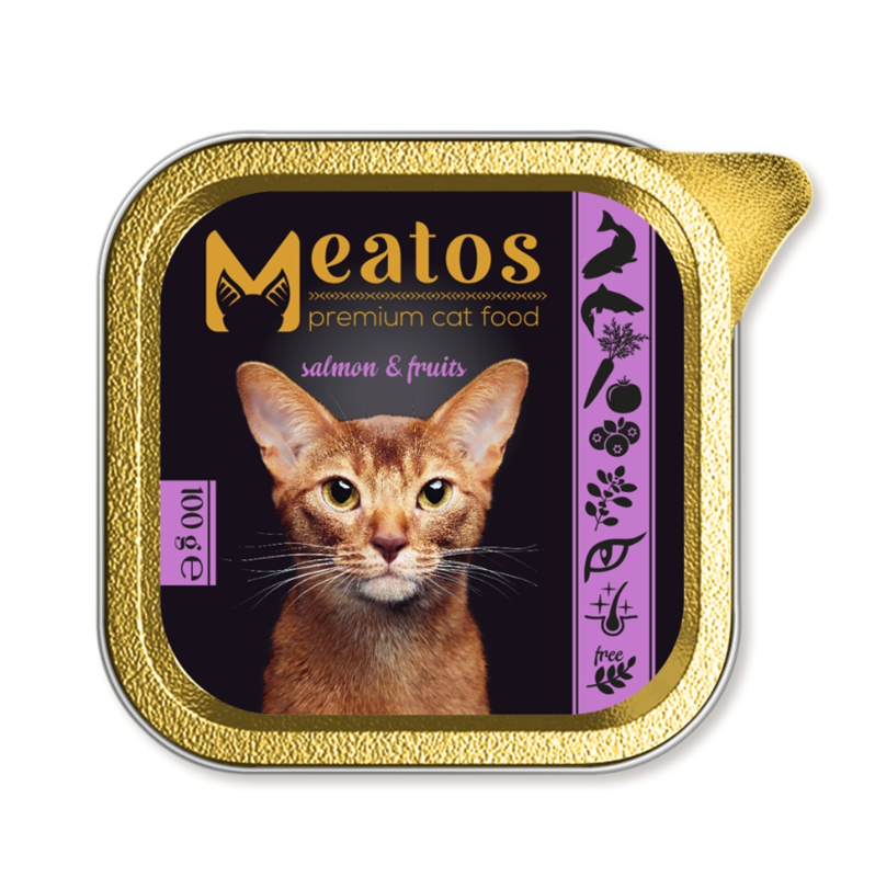 Meatos vanička Cat Salmon & Fruit 100 g