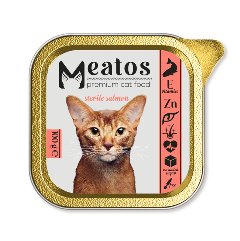 Meatos vanička Cat Sterilized Salmon 100 g