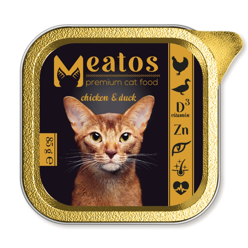 Meatos vanička Cat Chicken & Duck kousky v omáčce 85 g