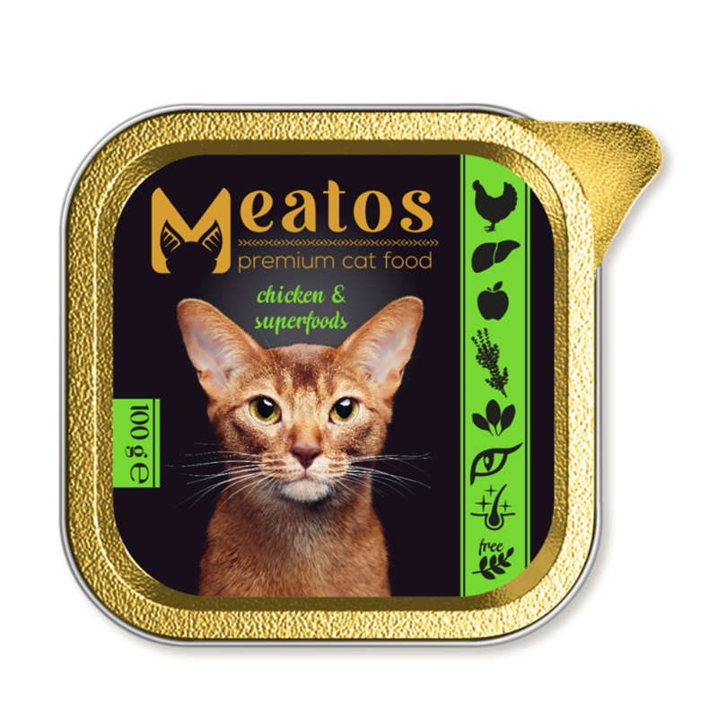 Meatos vanička Cat Chicken & Superfood 100 g