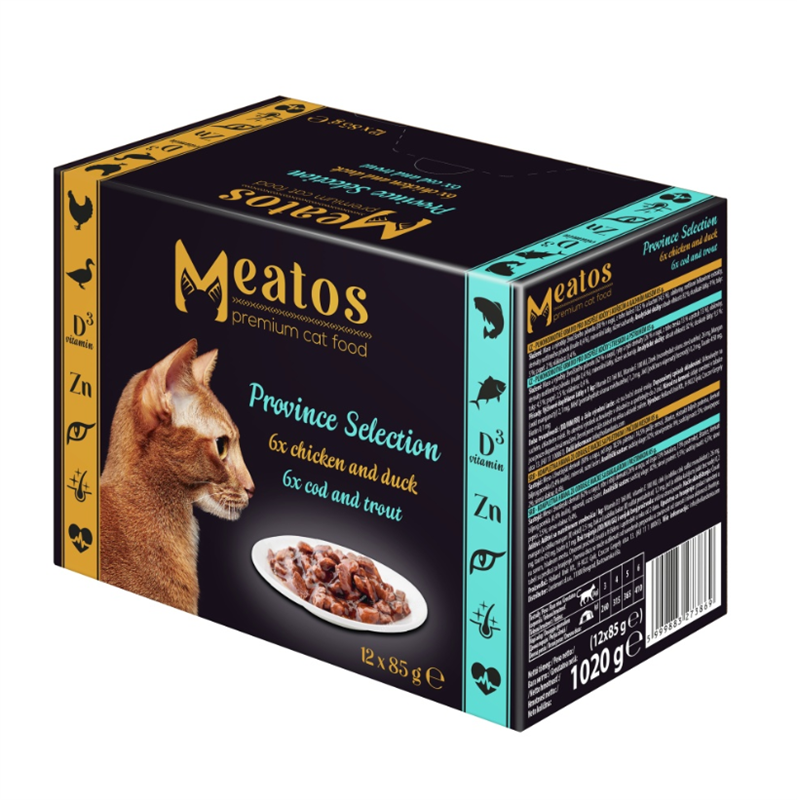 Meatos vanička Cat Duck & Vegetable 12 x 85 g