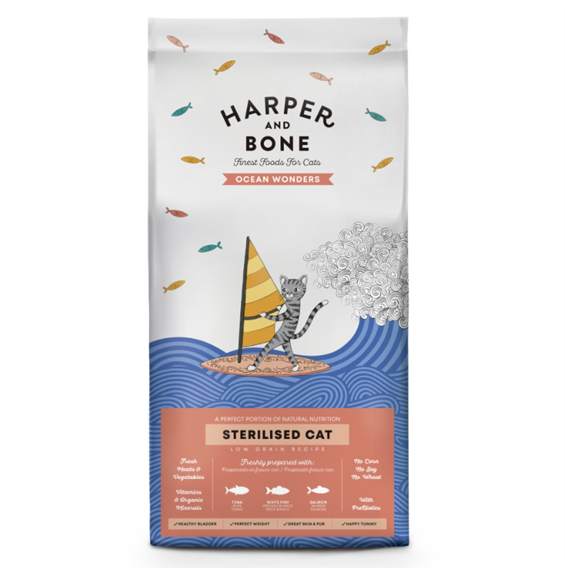 Harper and Bone Cat Sterilised divy oceánu 2 kg