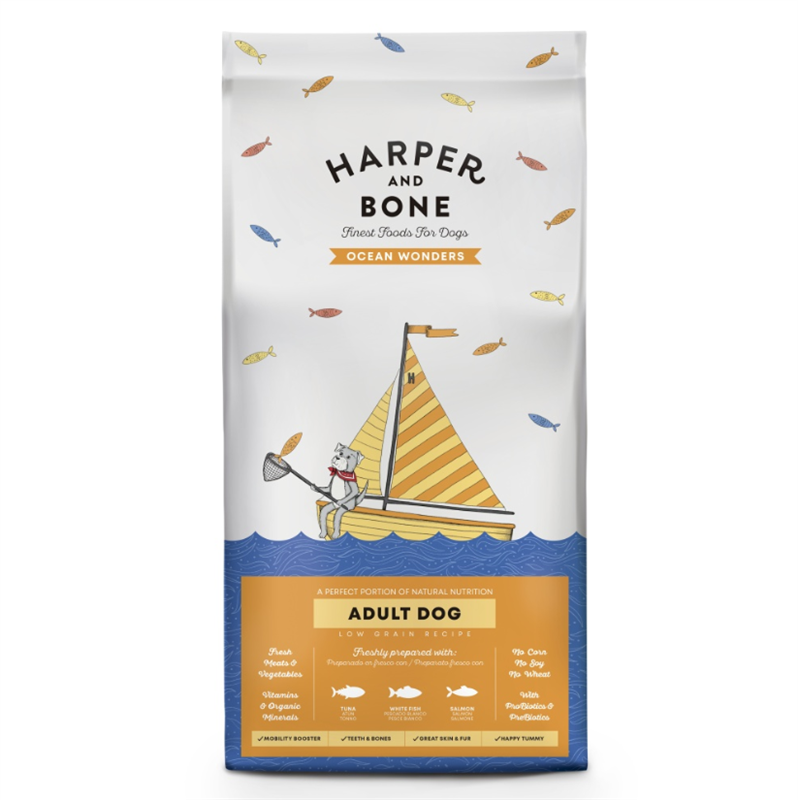Harper and Bone Dog Adult Large & Medium divy oceánu 2 kg