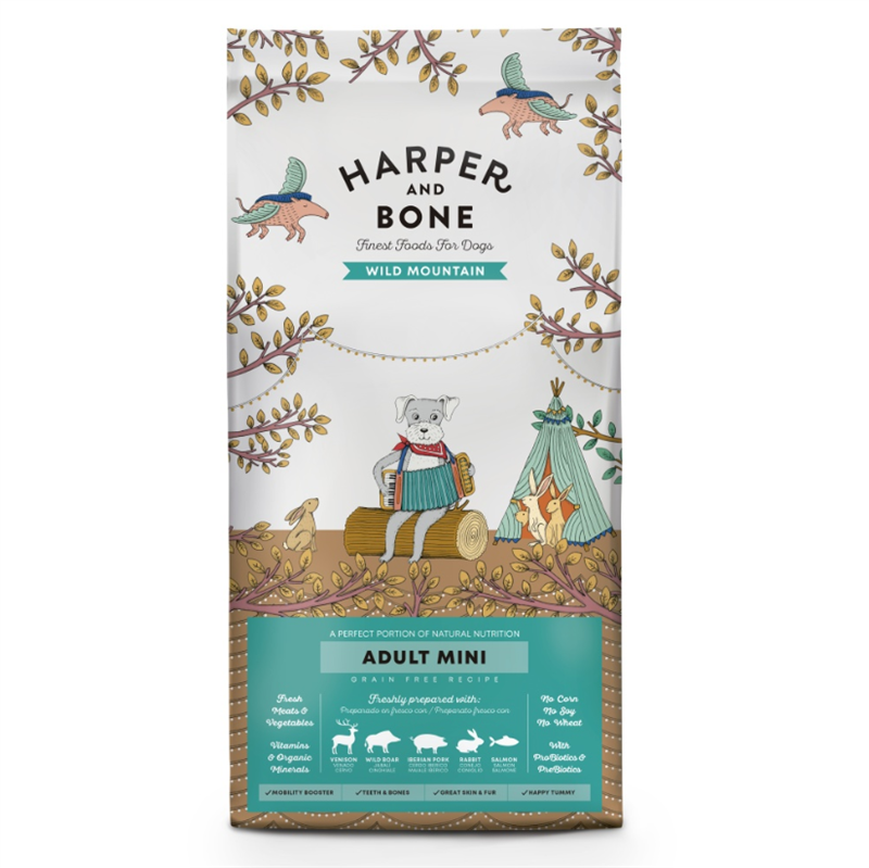 Harper and Bone Dog Adult Mini divoké hory 2 kg