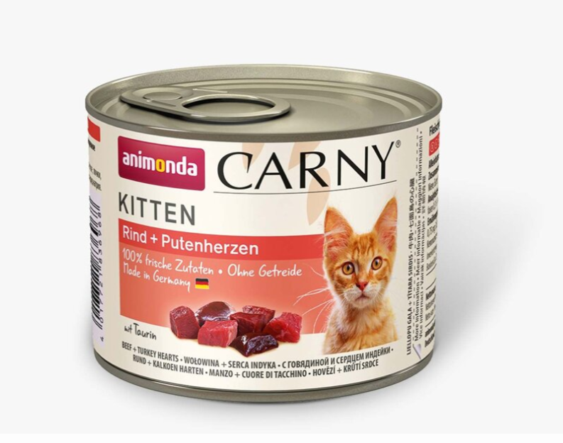 ANIMONDA konzerva CARNY Kitten - hovězí + krůta 200g